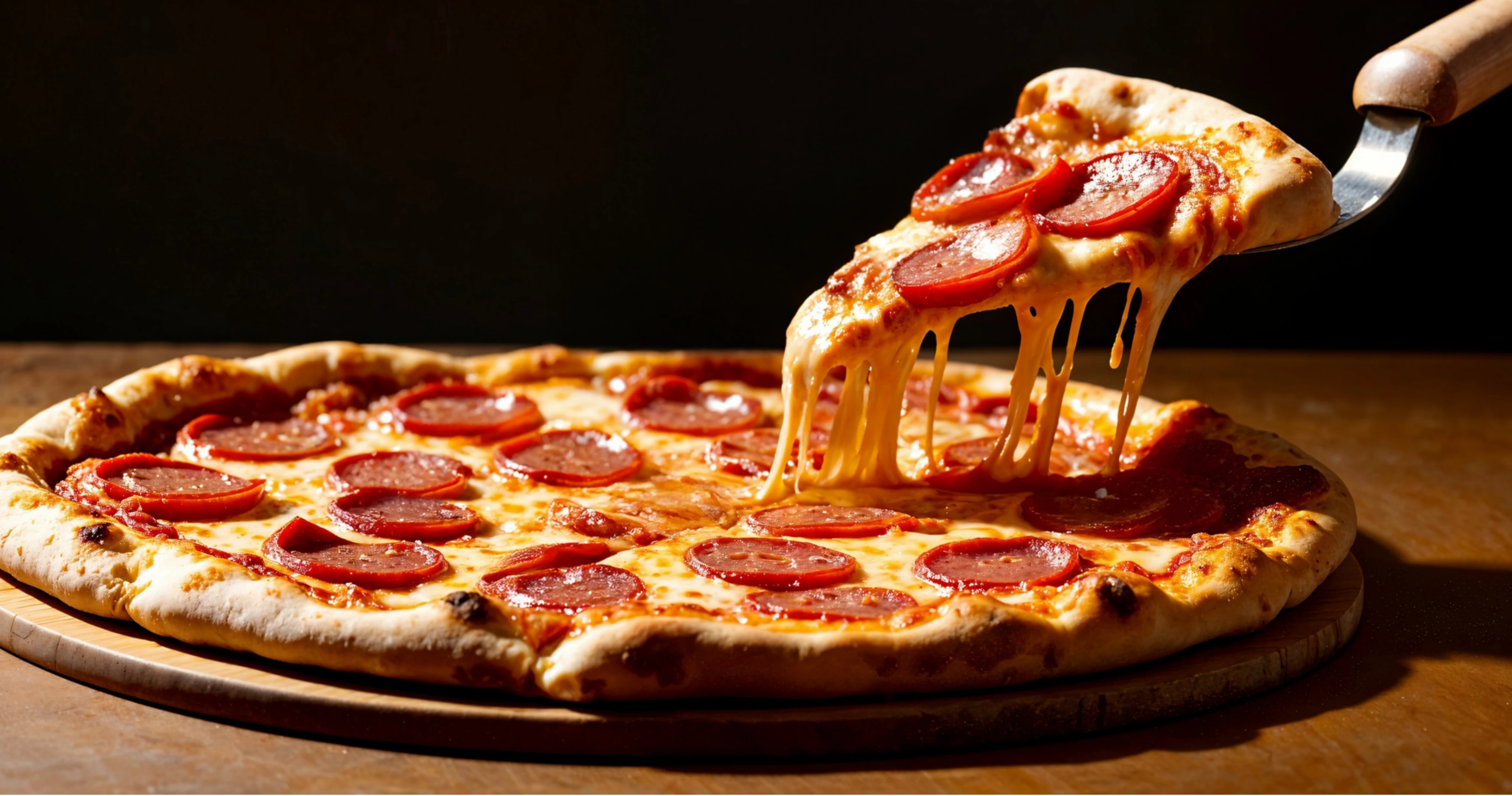 Pizza calabresa com cebola servida em pizzaria da Zona Leste de So Paulo com delivery rpido