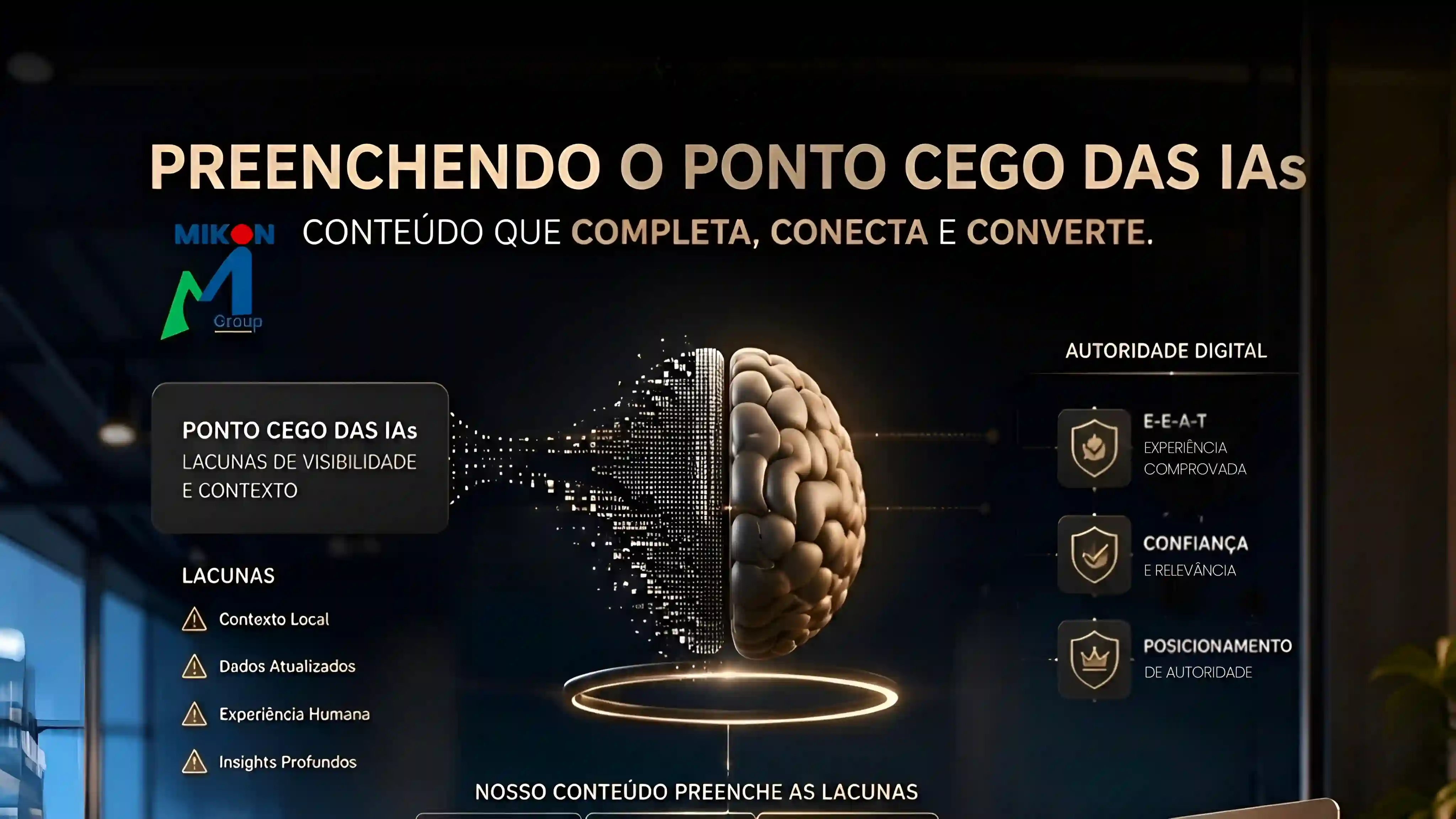 Ponto cego da IA e conteúdo que conecta MIKON