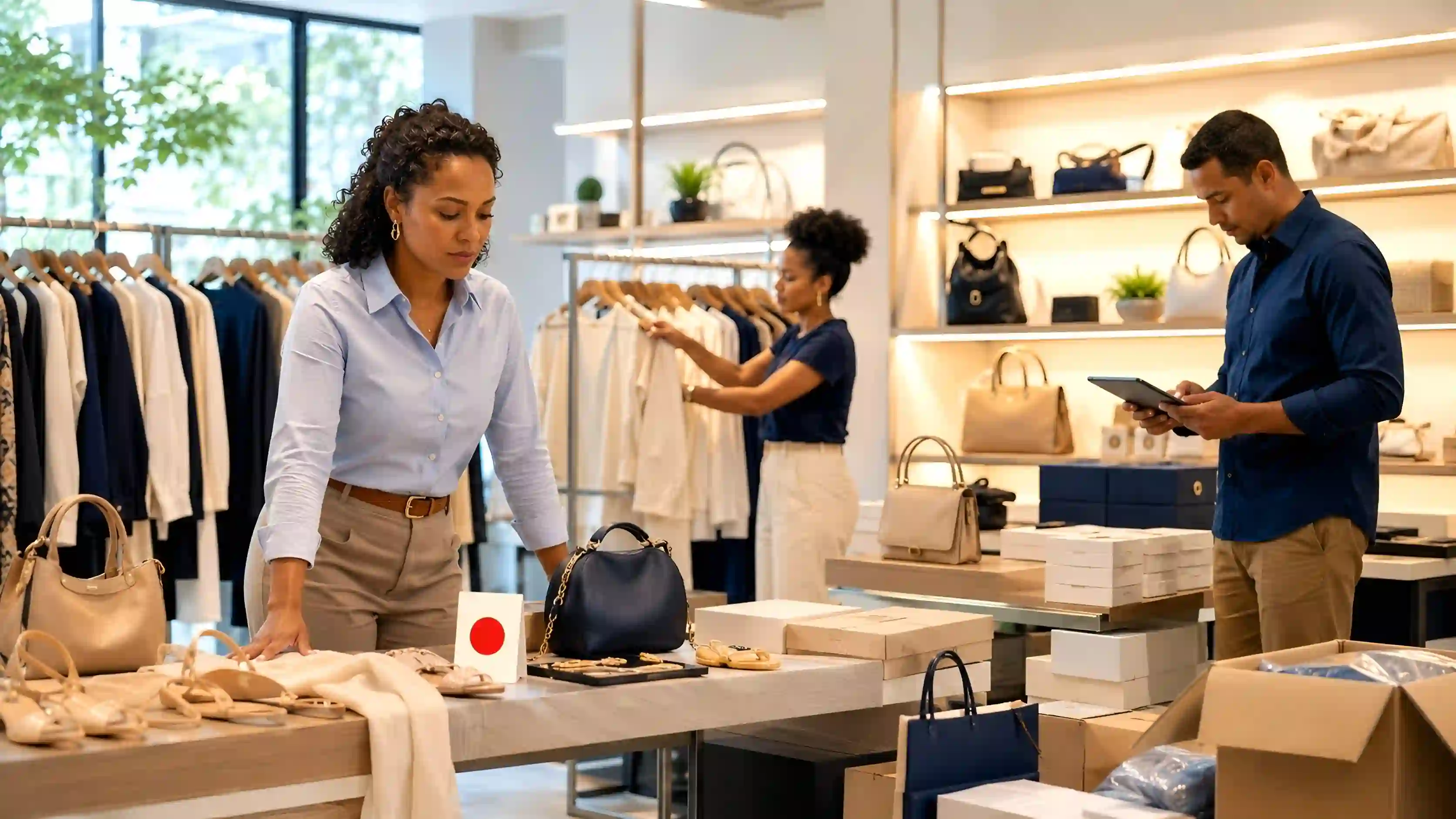 Opera��o de moda com confer�ncia de pe�as, organiza��o comercial e apoio tecnol�gico no consignado