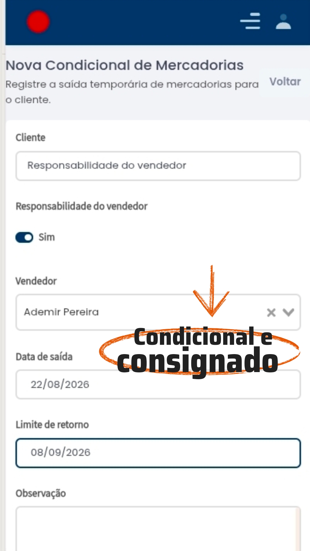 Controle de venda condicional e consigna��o no MIKON ERP para loja de roupas