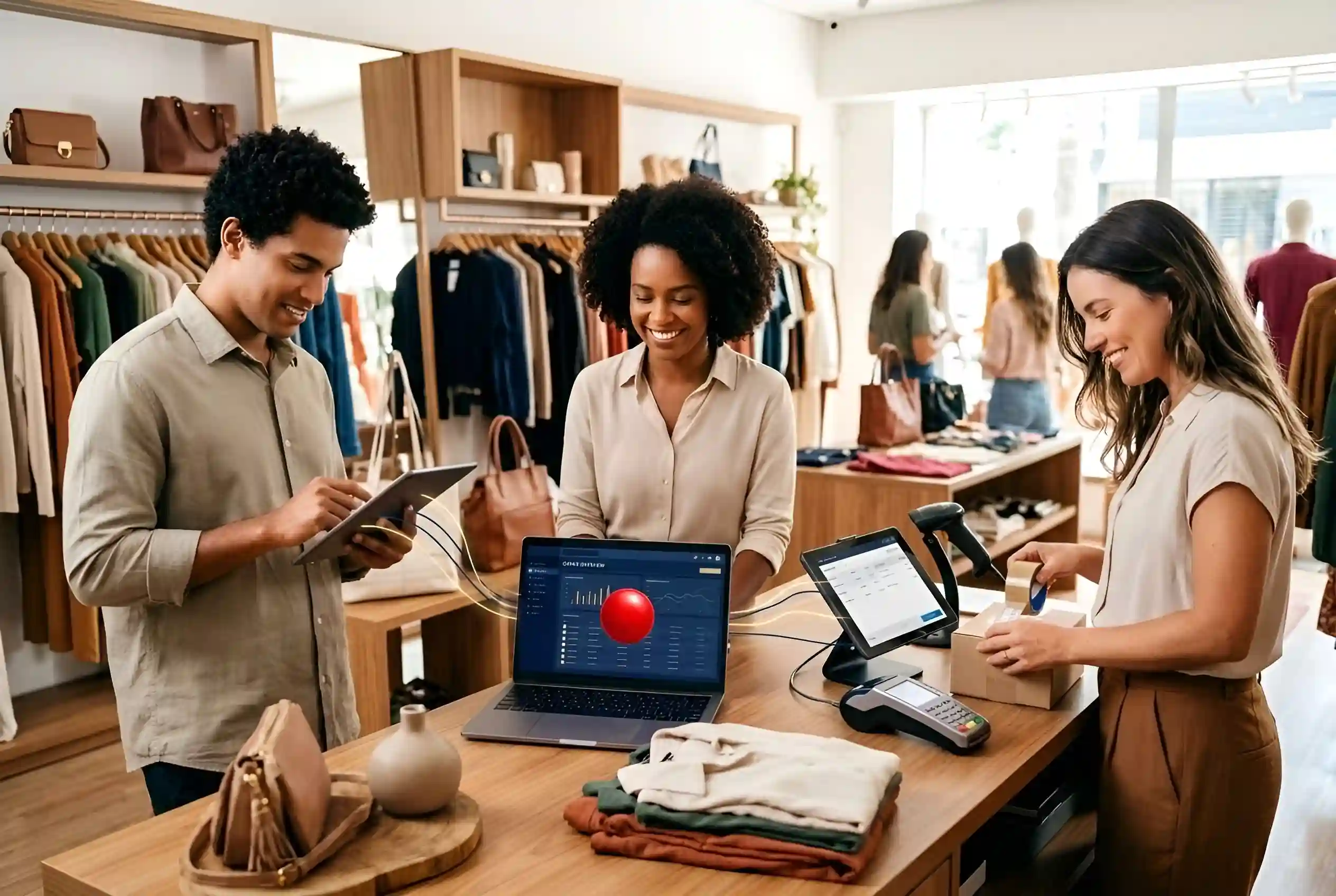 Equipe usando MIKON ERP Comercial no atendimento e controle de pedidos