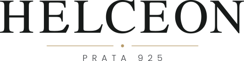 Aplica��es da identidade visual da HELCEON com tipografia, cores e materiais da marca