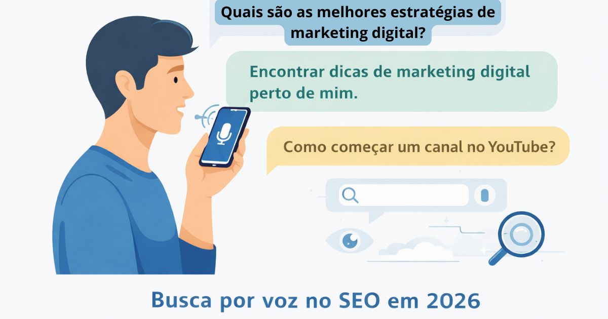 Busca por voz no SEO em 2026