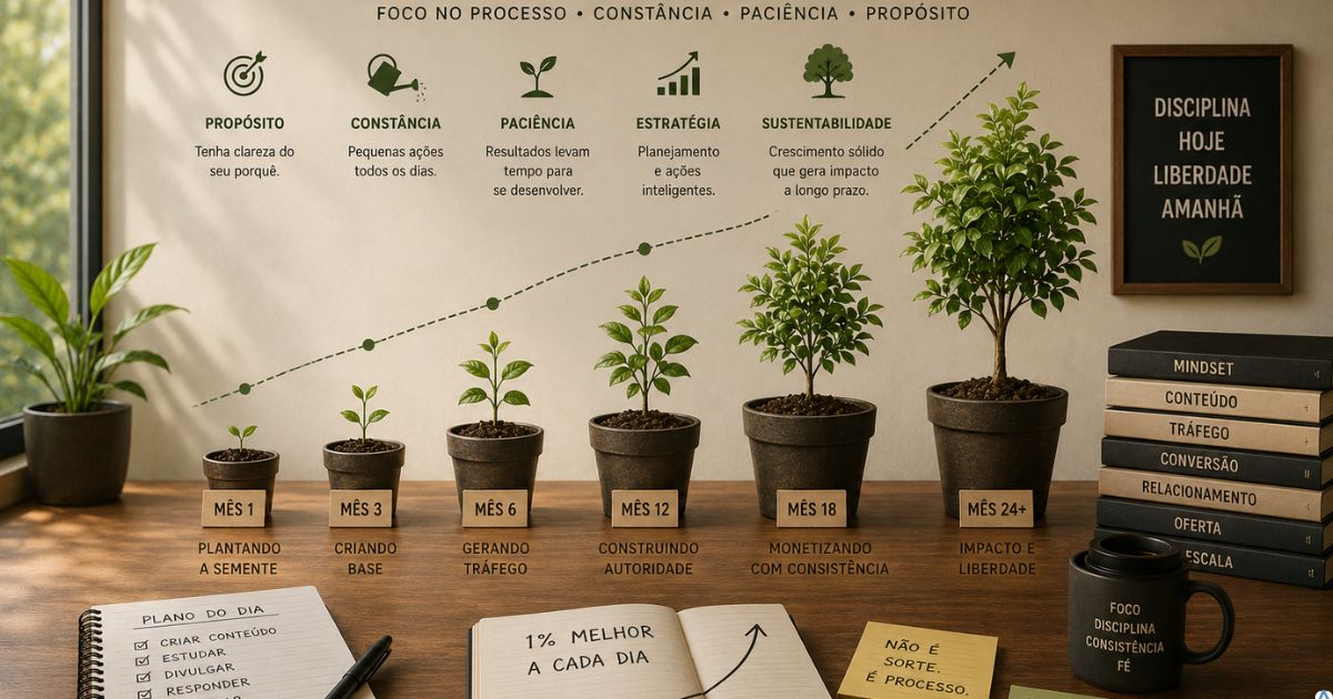 Representa��o visual de crescimento gradual e sustent�vel de um projeto digital