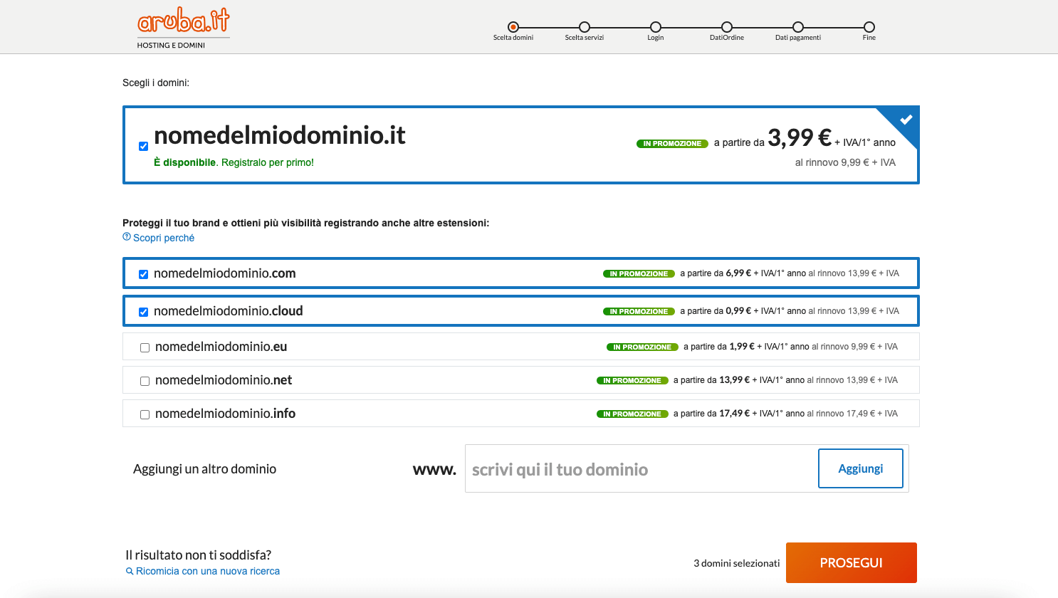 Scelta del dominio internet da assegnare alla tua landing page