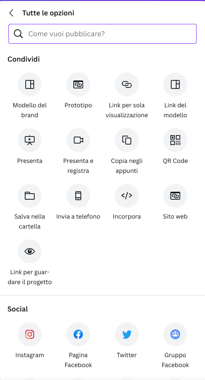 pubblica la tua landing page su Canva e mostrala al grande pubblico di internet
