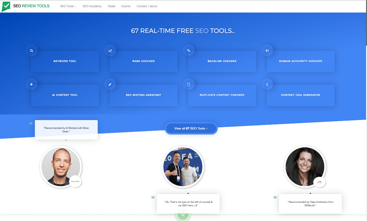 SeoReviewTools � stato progettato per aiutare i blogger e i professionisti del marketing a creare contenuti di alta qualit� che siano altamente visibili sui motori di ricerca